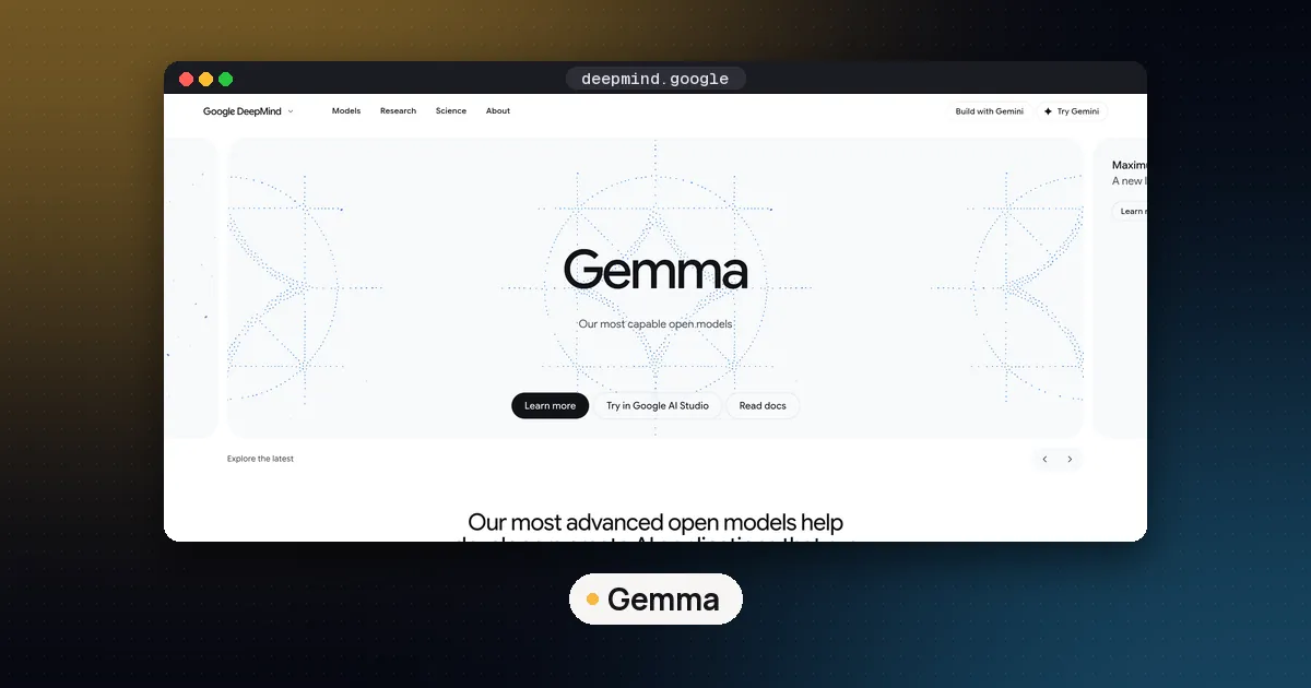 Screenshots of Gemma