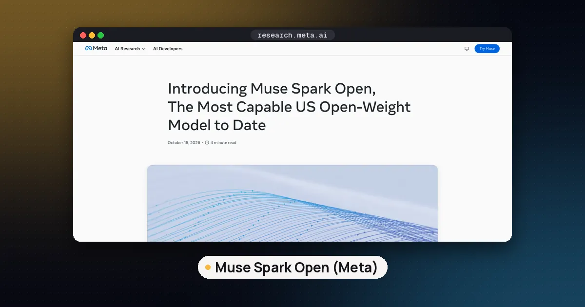 Screenshots of Muse Spark Open (Meta)