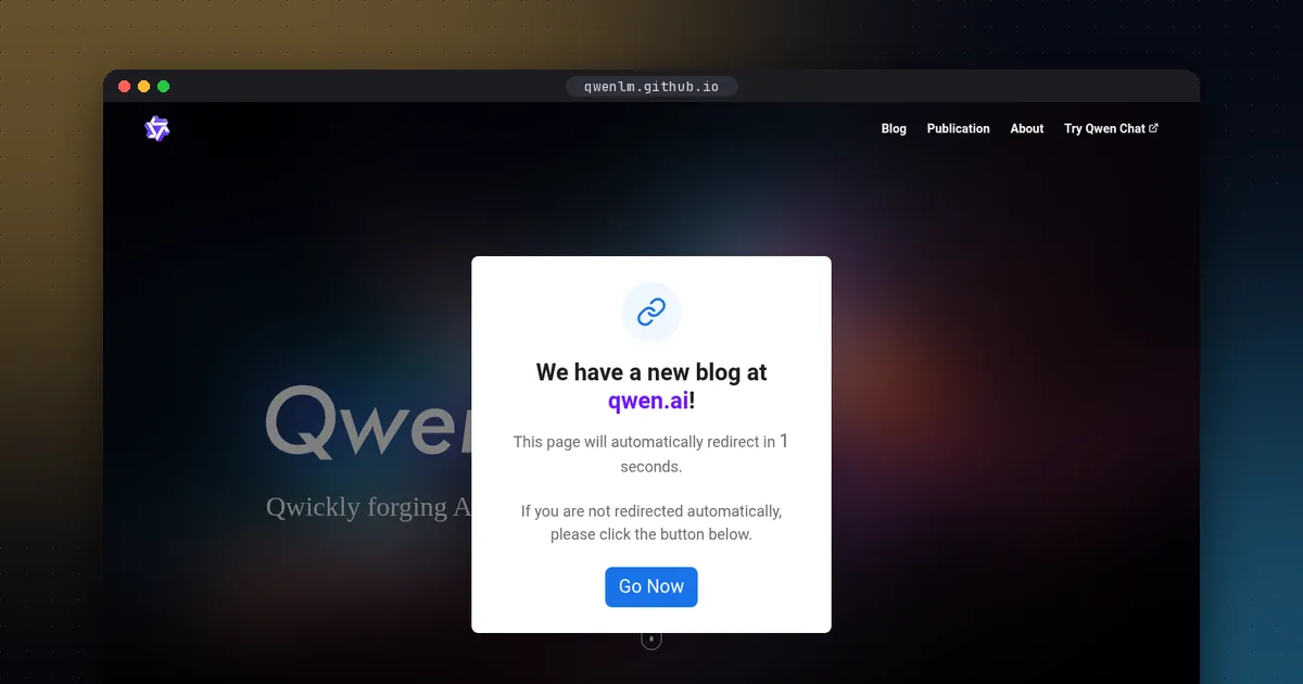 Screenshot of the Qwen website